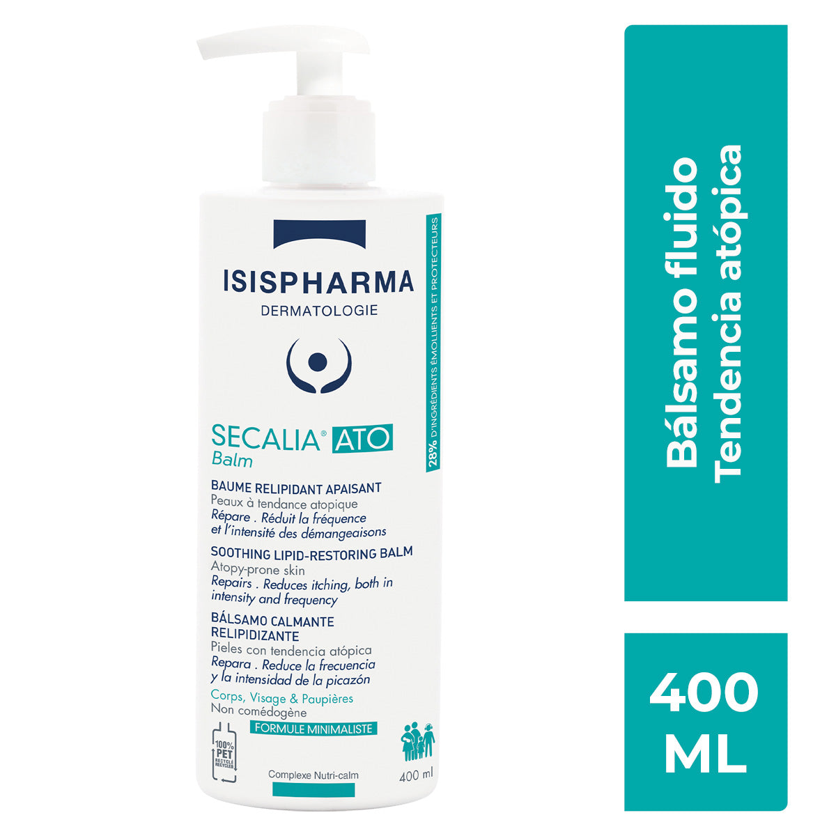 Isispharma secalia ato balm, bálsamo calmante para piel atópica 400ml. – Derma Express MX