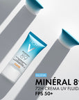 Vichy Mineral 89 crema uv spf50+, hidratacion y antixidante 50ml.