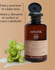 Apivita Shampoo anticaspa seca con apio y propóleo 250ml.