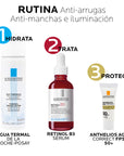 La Roche Posay Kit Anti arrugas Retinol B3 30ml + Agua Termal 50ml + Anthelios Age Correct.