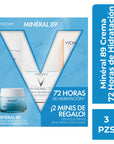 Kit Mineral 89 50ml+Agua Termal Vichy 50ml+Capital Solei Uv-Age Daily 15ml