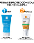 La Roche Posay Kit-Anthelios UV Mune 400 FPS 50+ Crema 50ml+Effaclar Gel Moussant 50ml.