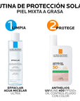 La Roche Posay Kit-Anthelios UV Mune 400 Oil Control Fluido FPS 50+ c/c 50ml+Effaclar Agua Micelar Ultra 50ml.