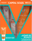 Vichy KIT-CAPITAL SOLEIL CREMA FPS50+ ROSTRO Y CUERPO 300ML+CAPITAL SOLEIL UV AGE DAILY 15ML+CAPITAL SOLEIL UV-CLEAR 3ML+CAPITAL SOLEIL UV-AGE DAILY TEINTE TINTED 3ML.