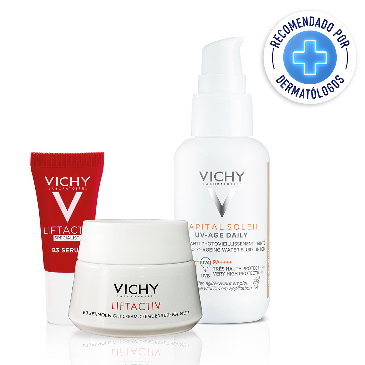 Kit-Capital Soleil UV Mune age daily SPF50+ 40ml + Liftactiv crema retinol 15ml +Liftactiv serum B3 5ml.