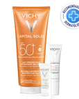 Kit-Capital Soleil 50+ lait 300ml + Capital soleil UV age daily 15ml + Capital soleil UV age daily c/c 3ml.