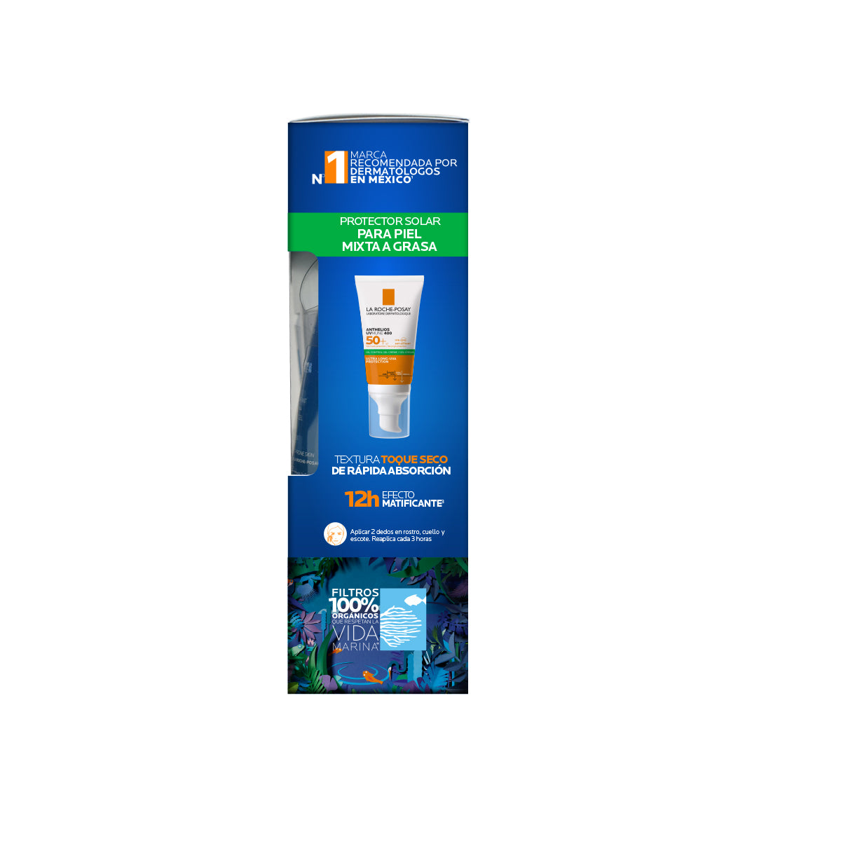 Kit-Anthelios UV Mune 400 gel crema 50+ 50ml + Effaclar gel moussant 50ml + Effaclar serum concentrate 3ml.