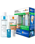 Kit-Anthelios gel crema toque seco 50+ c/c 50ml + Effaclar agua micelar 50ml + Hyalu B5 serum 10ml.