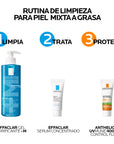 Kit-Effaclar gel limpiador 400ml + Effaclar gel moussant 50ml + Effaclar serum ultra concentrated 3ml + Anthelios UV mune 400 3ml.