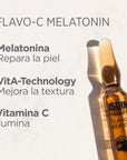 Isdin Isdinceutics Flavo-C Melatonin, Serum reparador de noche 30 ampolletas 2 ml c/u.